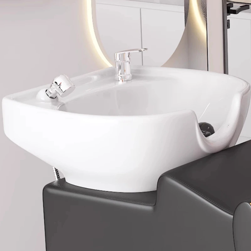 كراسي الشامبو معدات نمط جديد البراز صالون حلاقة رئيس سبا كراسي الشامبو غسل الشعر بالوعة صالون الأثاث Gi Vau Ginggu Unha