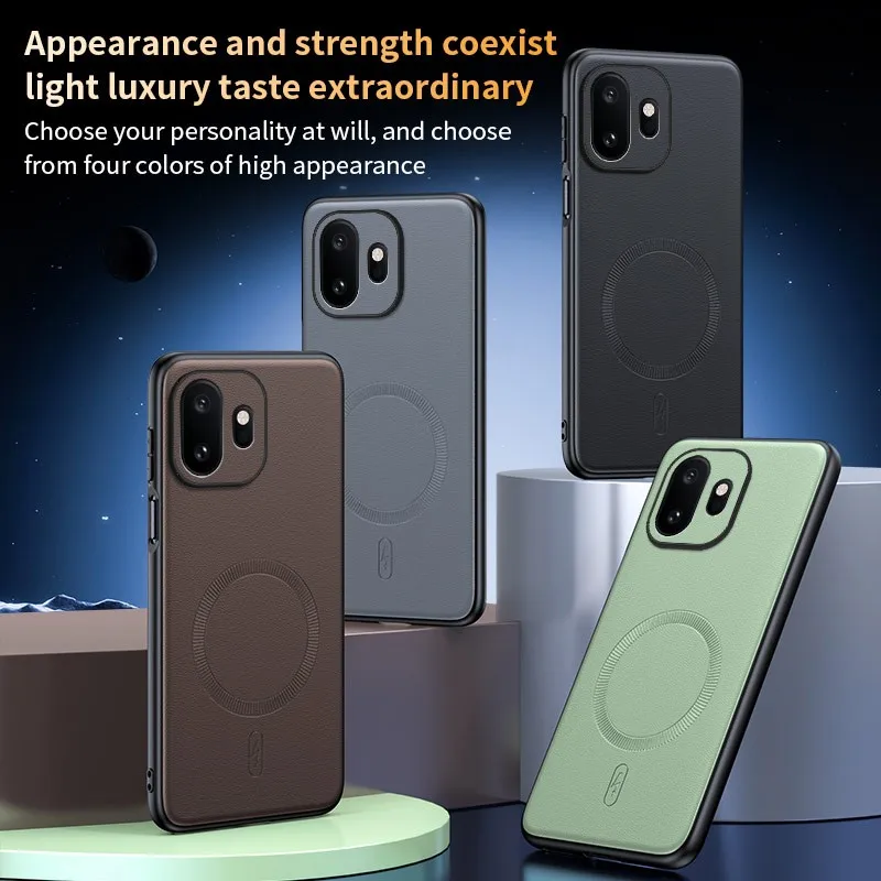 For Oneplus 15T Case Magnetic Leather Shield Cover For Oneplus 15T Anti-Fingerprint Non-Slip PC+TPU