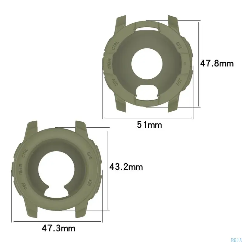 R91a Smartwatch 40mm 45mm السيليكون ناعم ناعم الغبار غلاف الأكمام الإسكان