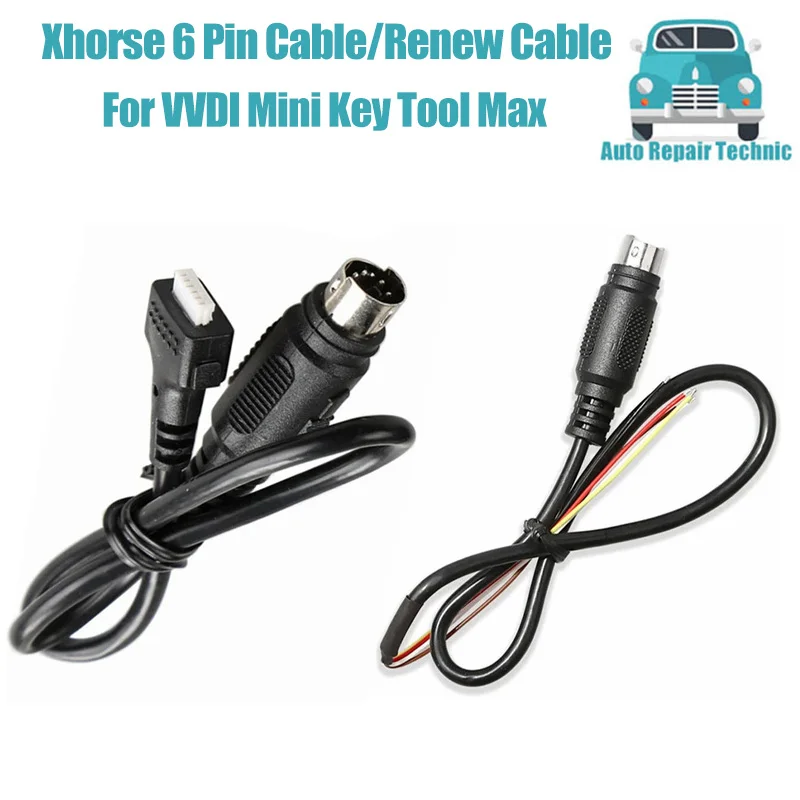 Original  Xhorse Renew Cable And Xhorse VVDI 6 Pin Cable Work With MINI KEY TOOL / KEY TOOL MAX VVDI Unlock Soldering Cable Key