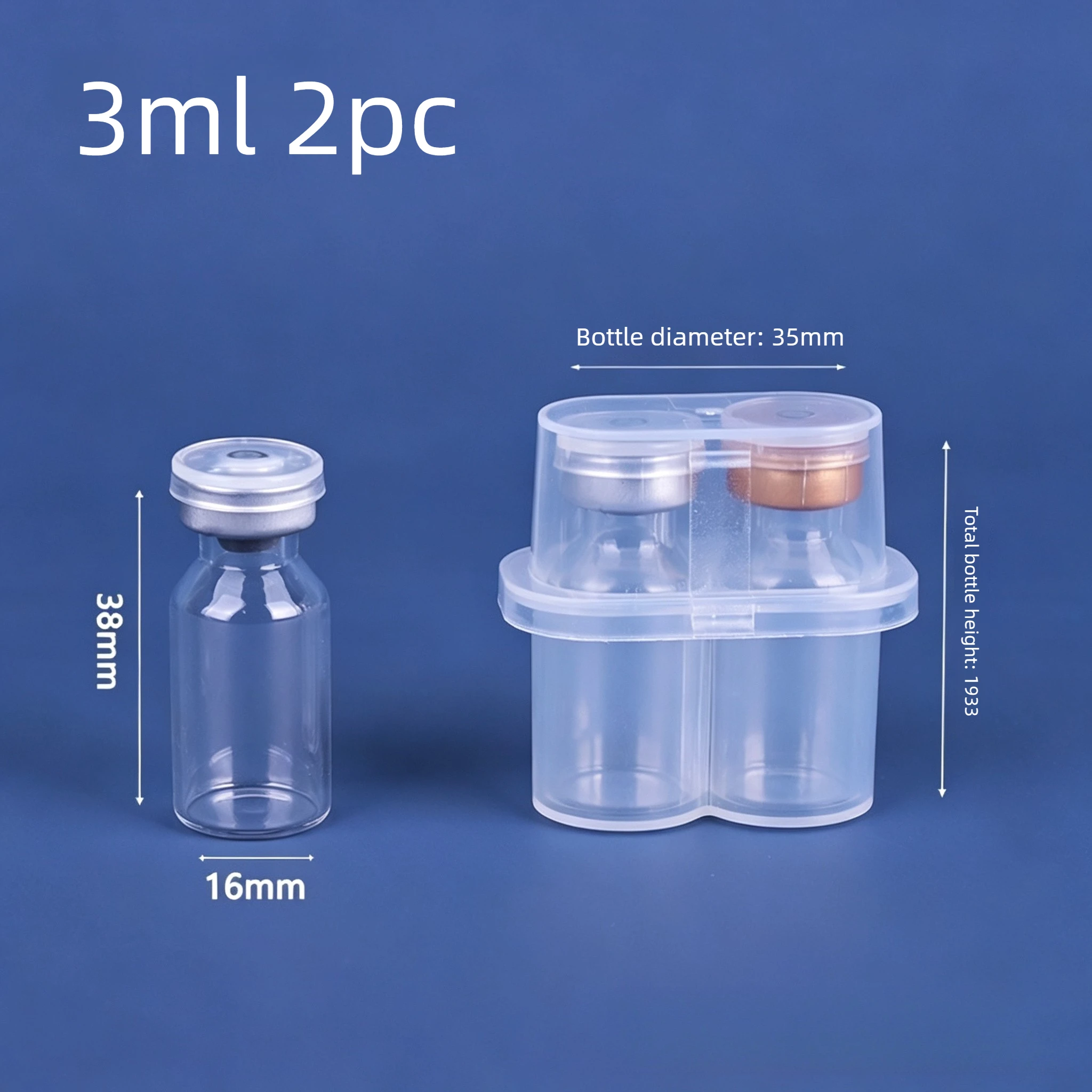 1/3/5/10pcs 2Slot Vial Storage Case Stackable Plastic Microtube Storage Box Clear Freezer Tube Box Diabetic Supplies