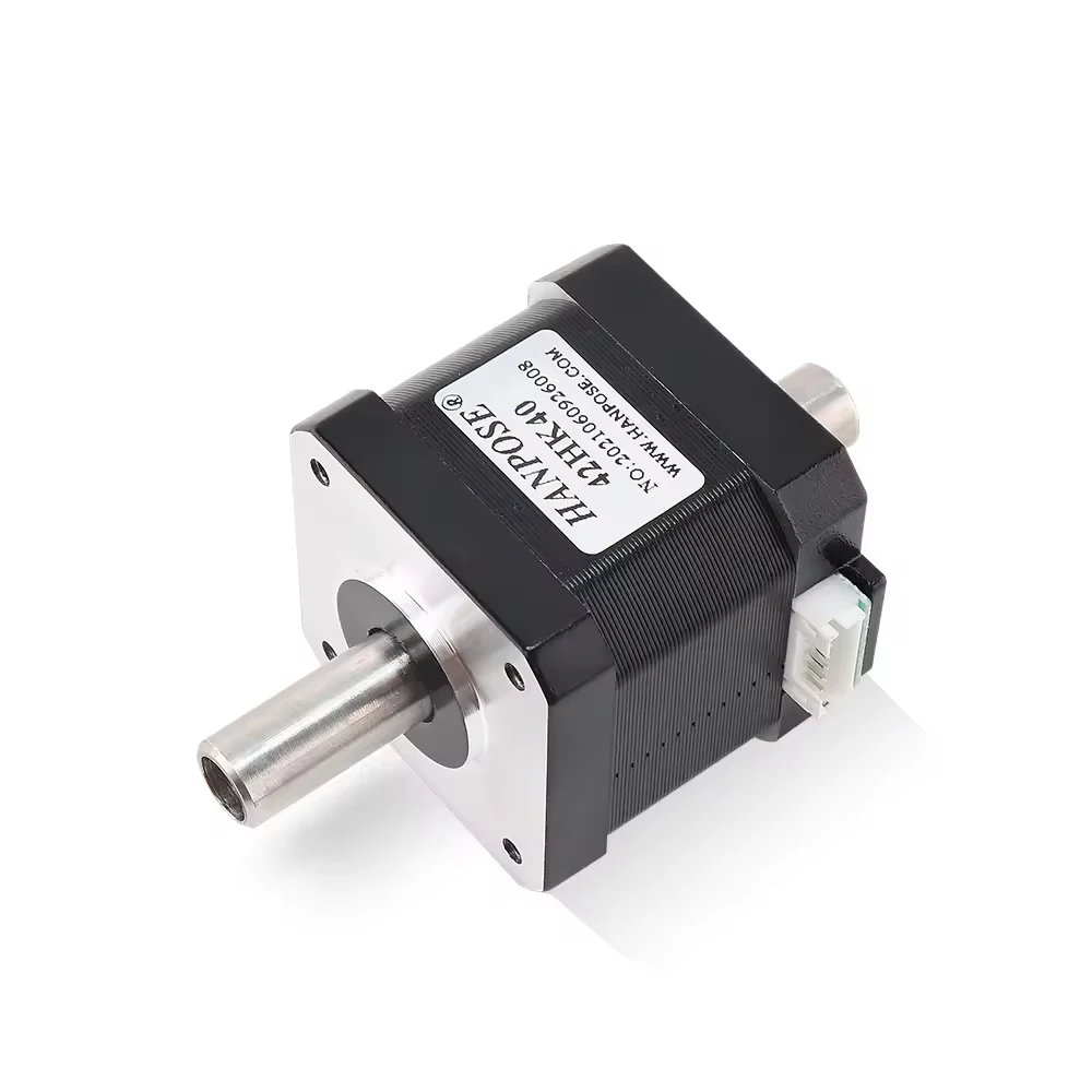 

New Hanpose 1.5a 40n.Cm 4-Lead 42hk40-08m5 for Cnc Milling Machine 42 Hollow Biaxial Motor Threaded Hole Nema17 Double Shaft Mot