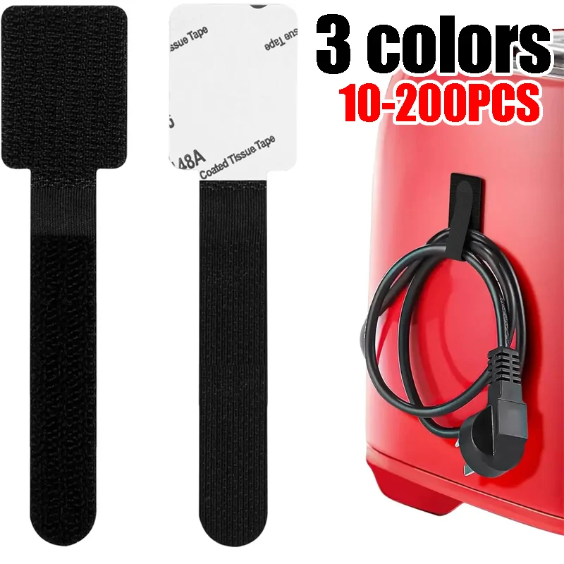 

Self-Adjusting Reusable Cable Ties Magic Hook Loop Fasteners for Organized Desktop Cord Wire Management