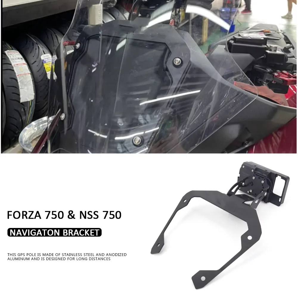 

NEW Motorcycle Forza NSS 750 windshield Stand Holder Phone Mobile Phone GPS Navigation Plate Bracket For Honda Forza 750 NSS750