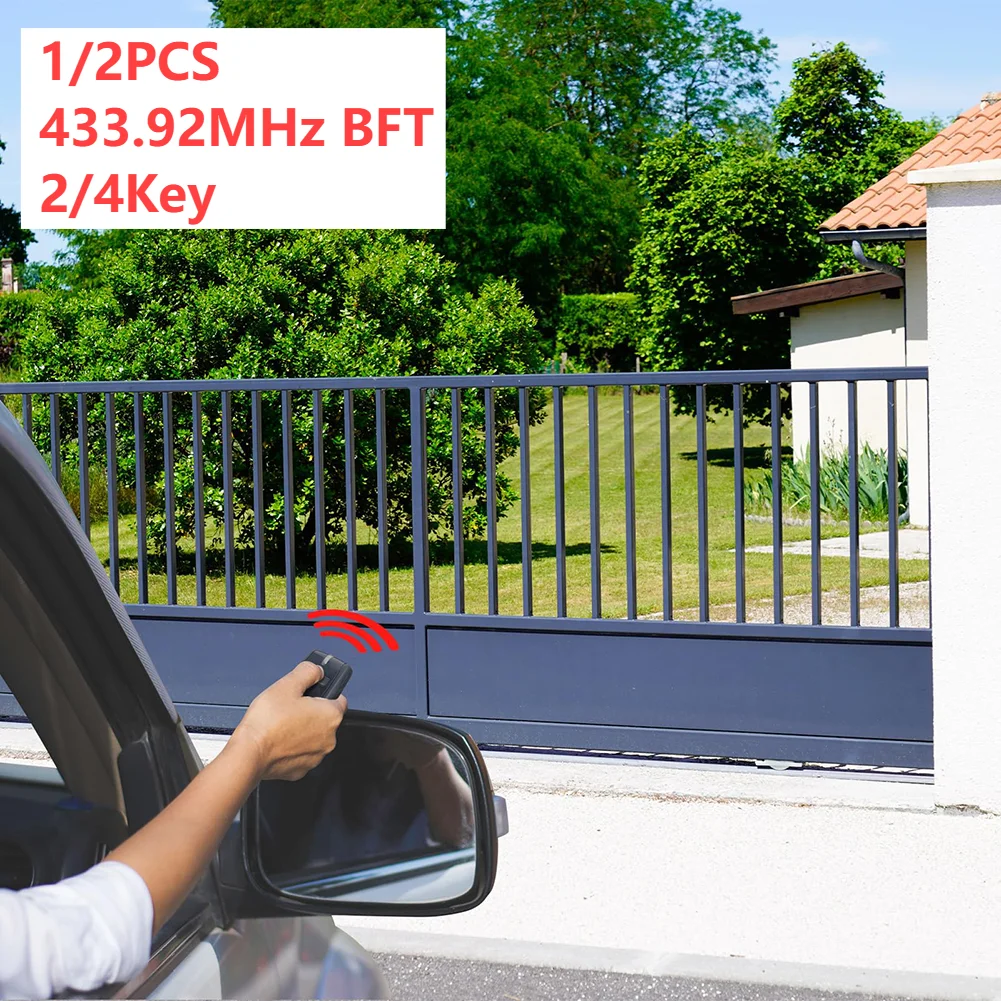 1/2 Buah Remote Control Kode Bergulir Aman 433.92MHz BFT Pembuka Pintu Garasi Otomatis Pencarian Mandiri Kode Bergulir Aman