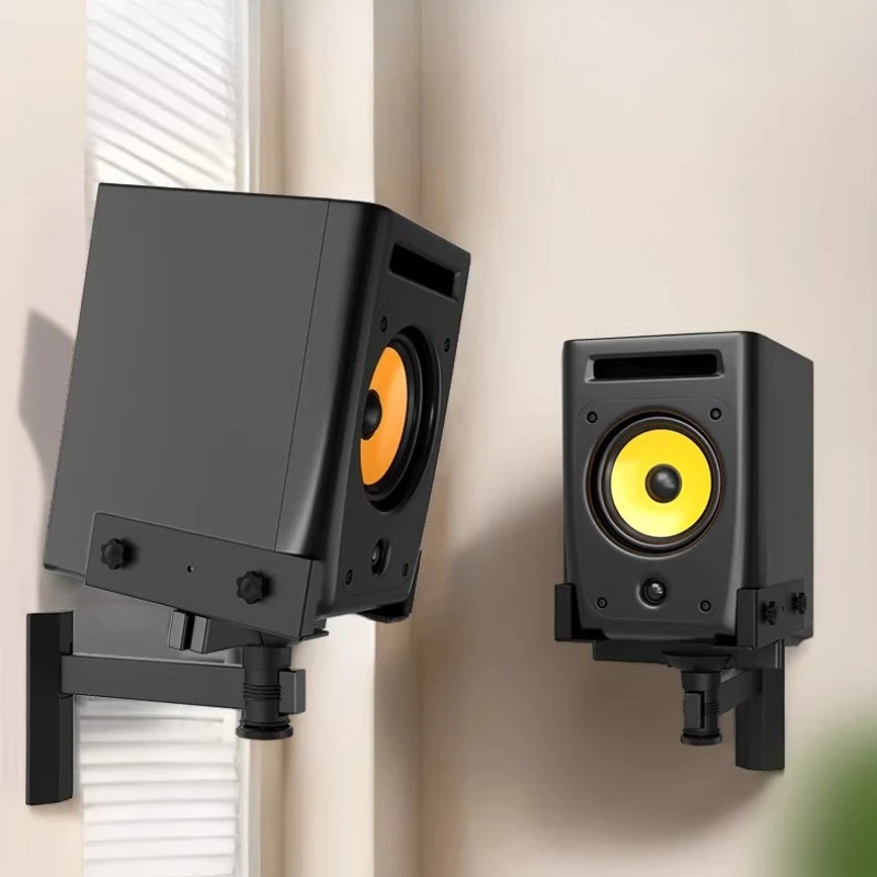 Hone Speaker Wall Mount Bracket Bookshelf Speaker Stands for Surround Sound Music Accessories Universal Speaker Shelf for Office