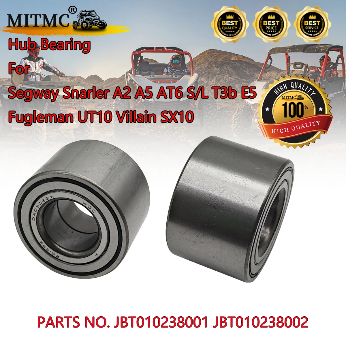 

2 шт. подшипник ступицы для Segway Snarler AT6S/L LUXE STD DELUXE-L Fugleman UT10 Villain SX10 DAC30630042 JBT010238001 JBT010238002