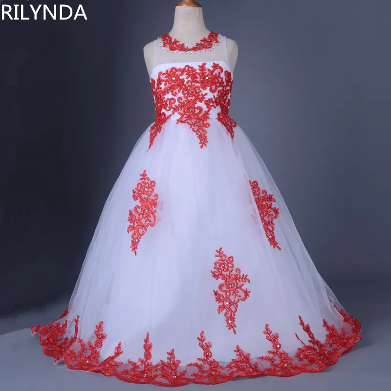 Vestido de niña de flores para niña, vestidos de fiesta de Boda de Princesa, desfile de vacaciones, espalda cruzada, vestido Formal de encaje de tul con flores para niña