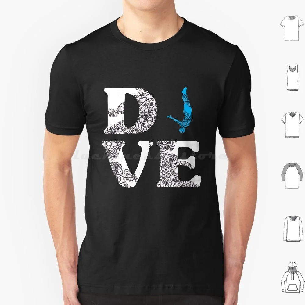 Platform Dive Water Swimming Springboard Diver T Shirt 6Xl Cotton Cool Tee Diver Scuba Scuba Dive Funny Scuba Diver Ocean Love