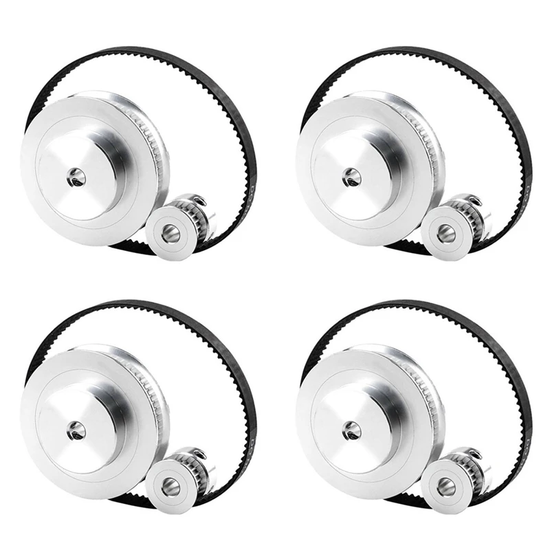 

4X GT2 Timing Belt Pulley 60Teeth 20Teeth 5Mm Reduction 1:3 Belt Width 6Mm For 3D Printer Accessories