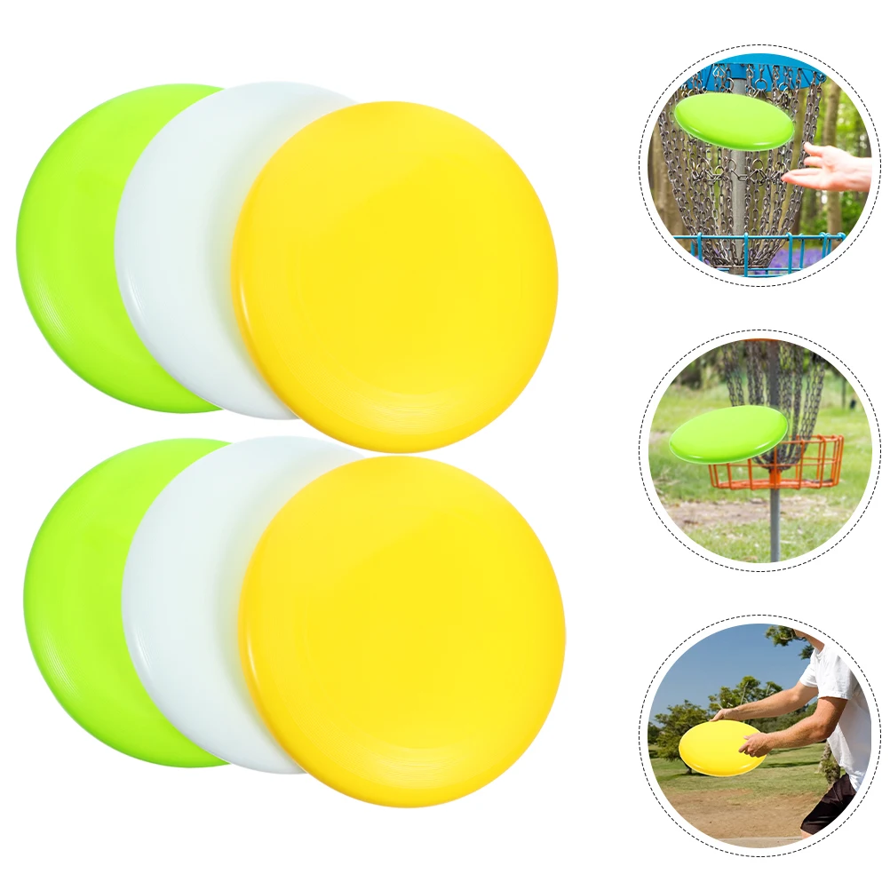 

6pcs Golf Disc Set White Yellow Green Large Mini Marker Putter Flying Softball Training Equipment Versatile Aid