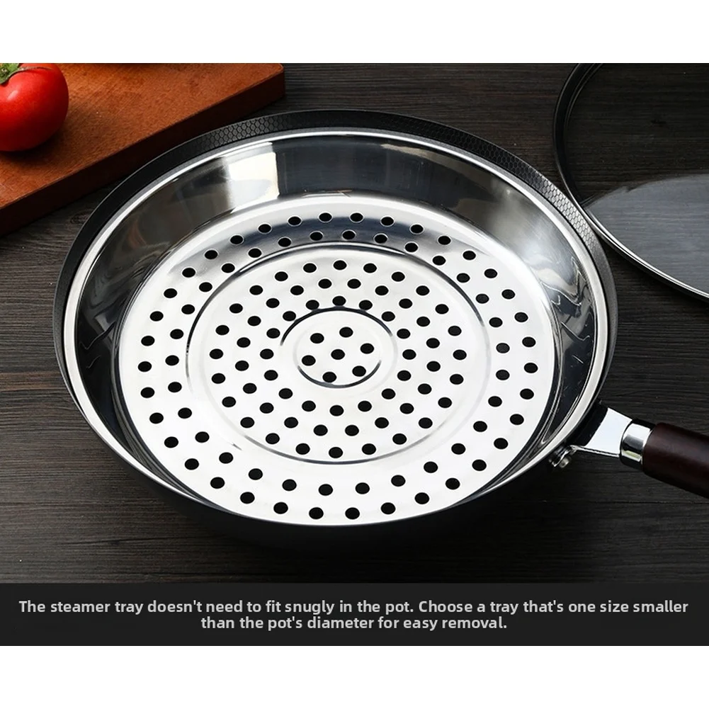 

For DURABLE 304 Stainless Steel Steaming Plate for Wok with Dense Steam Holes for Quick Heat and Easy Cleaning
