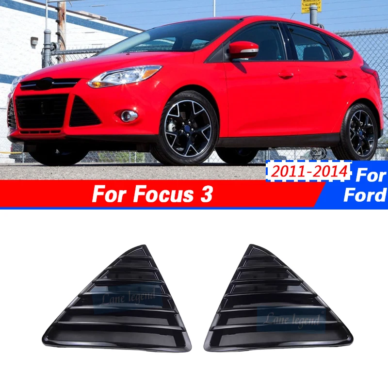 For Ford Focus 3 Grille 2011-2014 Car Front Bumper Triangle Cover Honeycomb Hole Grille Auto Accessories Tools