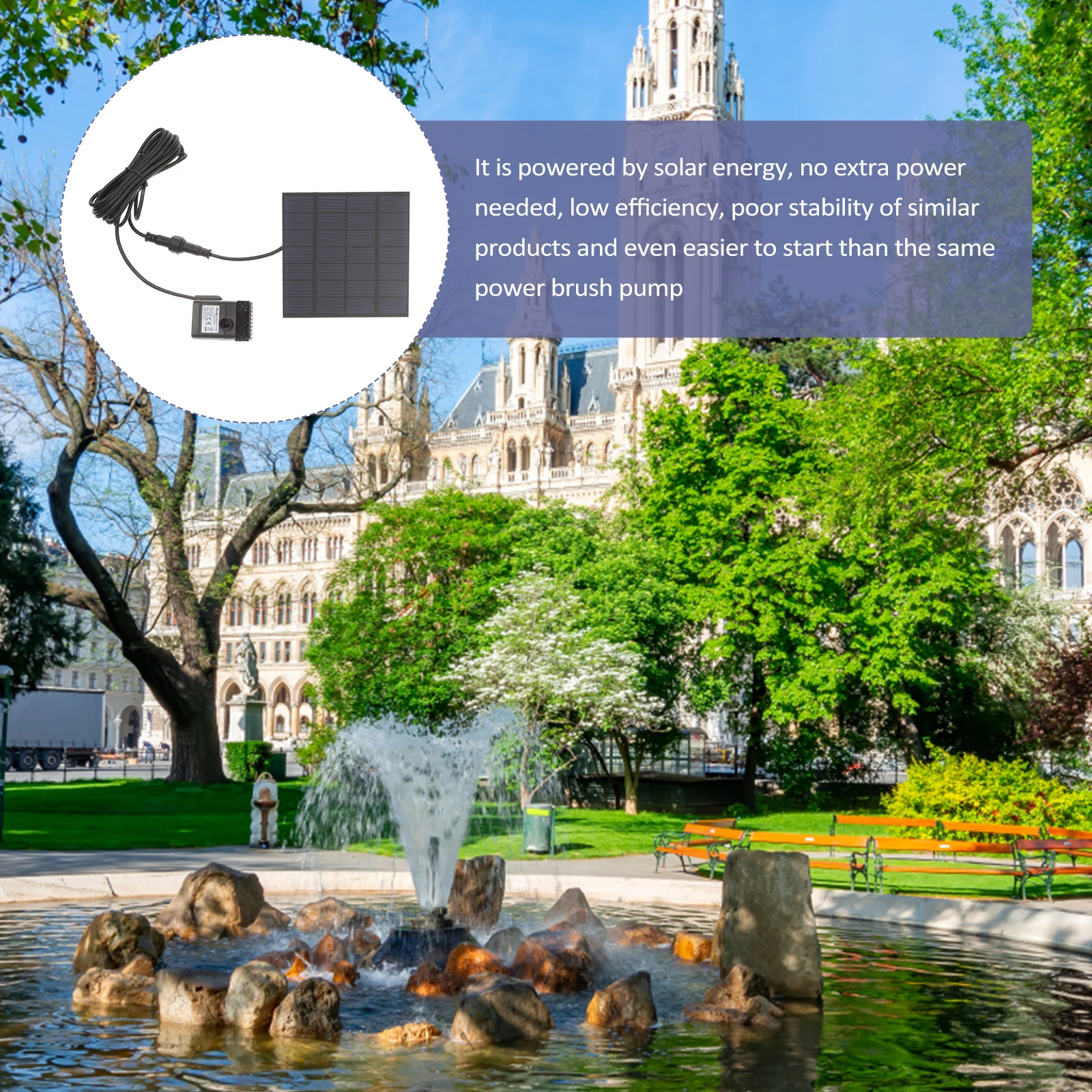 

6 В 0,8 Вт солнечный водяной насос черный погружной фонтанный насос низкий фонтан экологически чистый дизайн