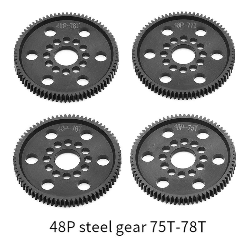 ABHG 4PCS 48P Spur Gear Main Gear Universal For 3Racing Sakura S XI XIS CS D4 D5 1/10 RC Car Upgrade Parts