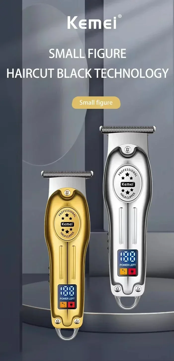 Kemei KM-678 KM-2024 KM-2628 Professionelle elektrische Haarschneidemaschine Bartschneidemaschine wiederaufladbare Herrenrasierer Haarschneider Kit – Detail 12