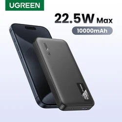 UGREEN-Banco de potência portátil, carregamento rápido, PowerBank para iPhone 15 Pro Max, telefone Xiaomi, Huawei, bateria externa, PD20W, 22.5W, 10000mAh