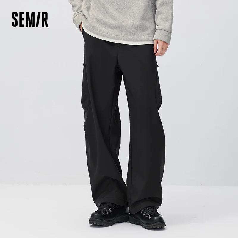Semir Men Casual Pants Thermal Warmth Water Repellent Loose Fit Workwear 2026 New Winter Daily Wear Urban Casual Style