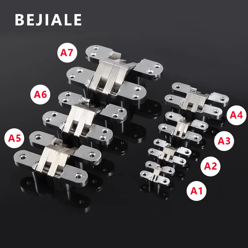 304 Stainless Steel Invisible Hinge Cross Hidden Folding Door Hidden Door Hidden Wood Door Hinge Hidden Page Furniture Hardware
