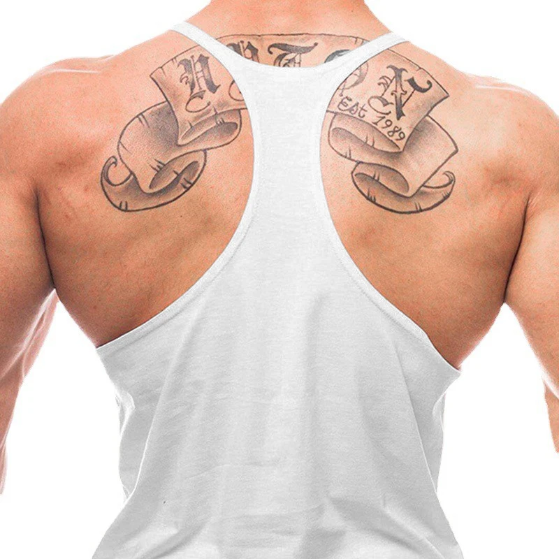 Men's Cotton Soft Breathable Training Vest Round Neck Comfortable Bottoming Suspender Sleeveless Undershirt