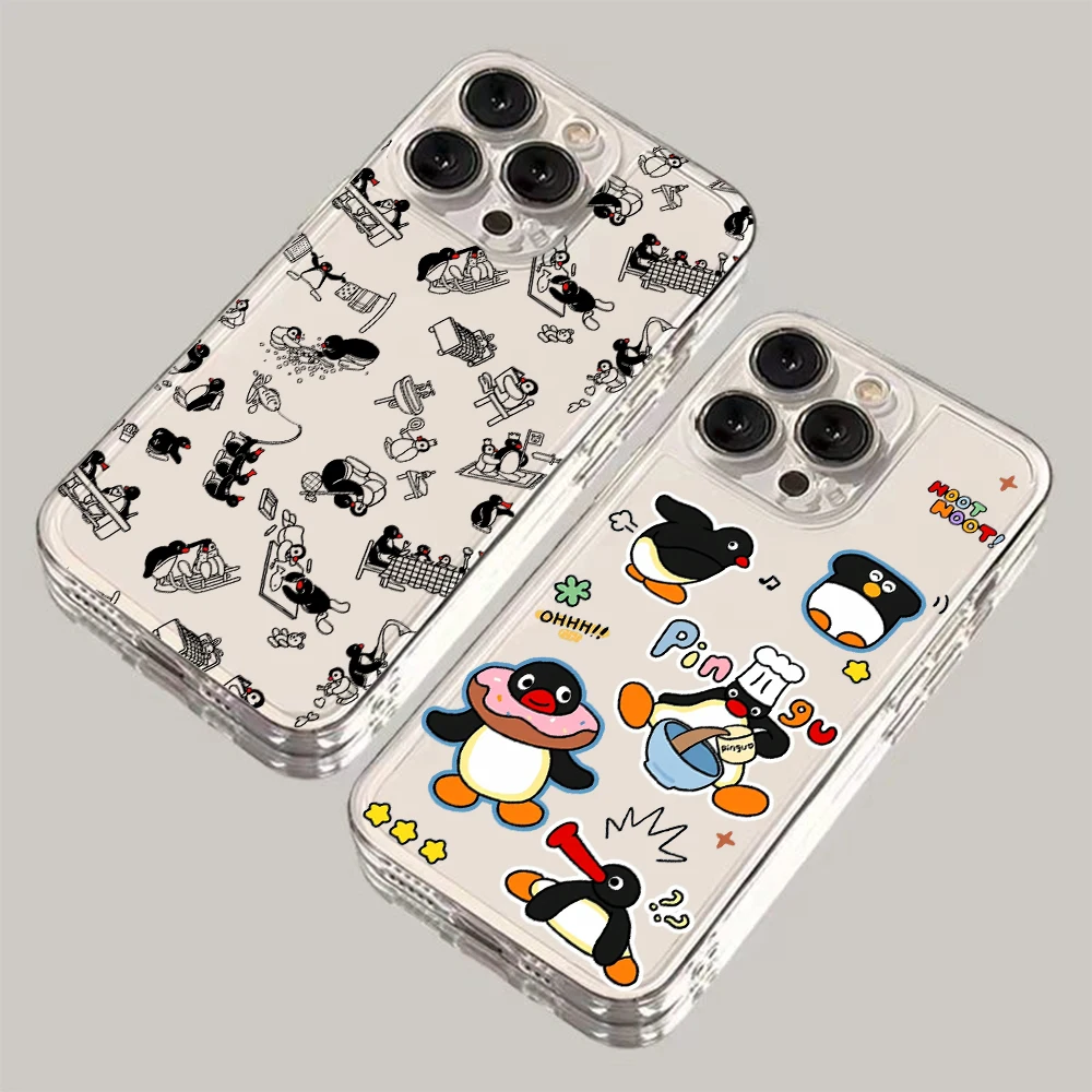 

Funny cartoon pingus Phone Case For Xiaomi Redmi Note 13 12 12C 11 10 10C 13C 10s 9 9s 9A 9T 9C 8 7 Pro 4G 5G Transparent Cover