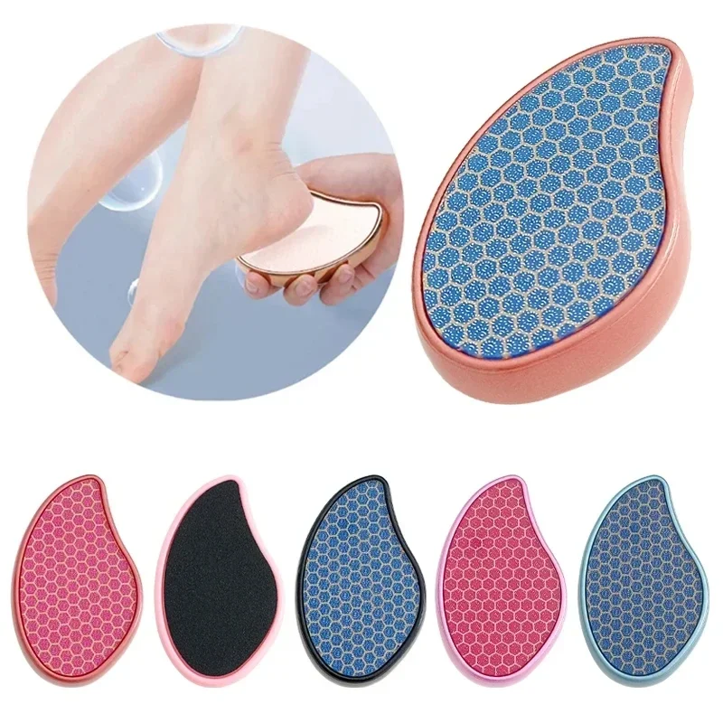 

Nano Glass Foot Grinder Removing Dead Skin Calluses Heel Grinding Stone Stainless Steel Double Sided Foot File Board Grinder