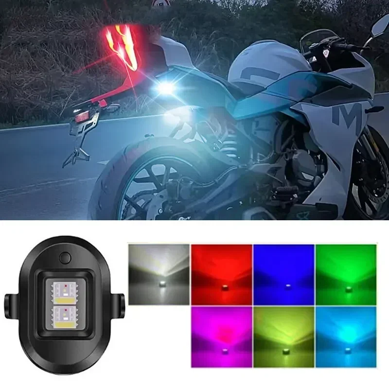 Universal Strobe Light for Motorcycle USB Car Warning Lamp LED Anti-Collision Bike Drone Night Flying Mini Flashing Signal Light