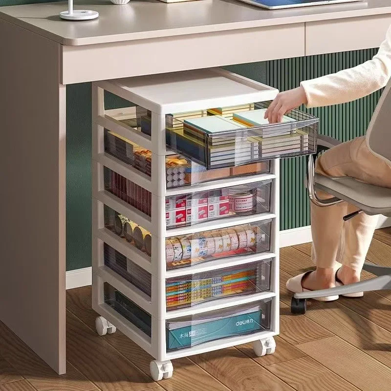 Thickened Plastic Drawer Style Office Desk underneath File Storage Box Multi-layer Mobile Storage Cabinet Home Organization