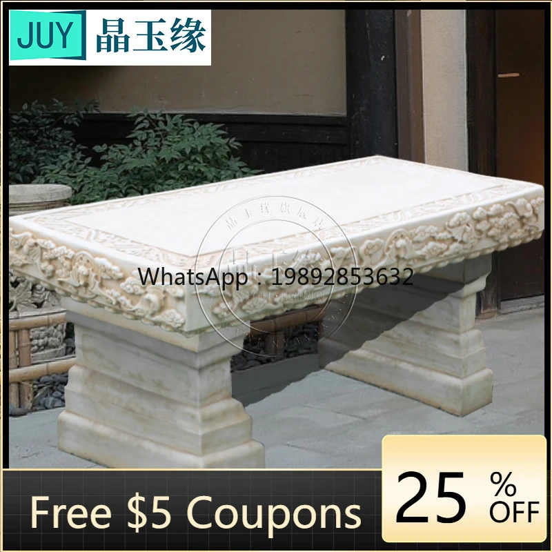 LYY Stone Table and Stool Carved Stand Antique New Chinese Style Flower Stand Potted Plant Base Outdoor Courtyard Antique