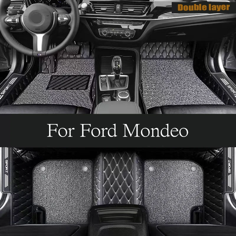 

Luxury Car Floor Mats For Ford Mondeo Taurus MK5 2023 2024 2025 Waterproof Foot Pads Floor Mats Carpets Car Accessories Interior