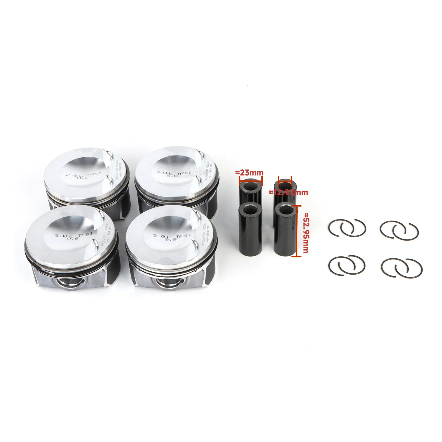 4pcs EA888 OEM Upgraded Piston Set 82.51mm Φ23mm 06H107065DM for VW Tiguan AUDI A4 A5 Q3 Q5 TT 2.0T 06H 107 065DM