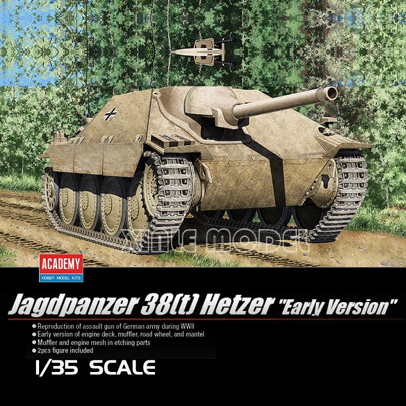 

Academy 13278 Jagdpanzer 38 (t) Hetzer Early Version 1/35 Scale Model Kit