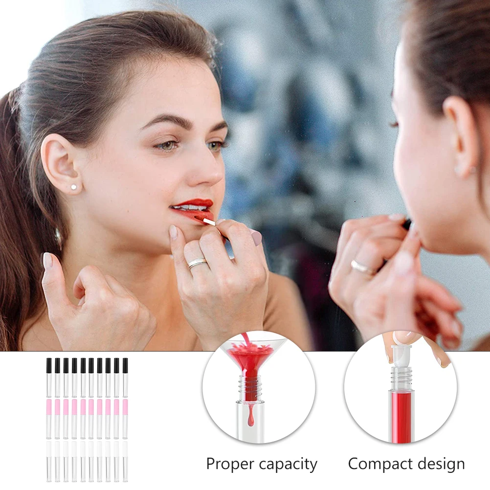 

30 PCS Lip Gloss Bottle Tubes Refillable Lipstick Frosted Color Glazes Travel