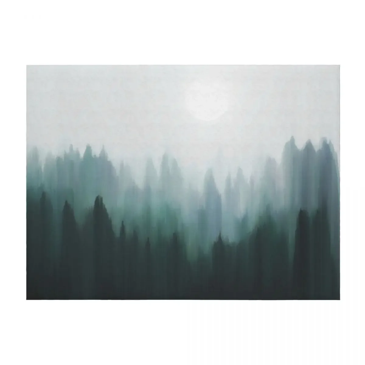 

Autumn Fog | Green Edition Throw Blanket Plush Retros Camping Kid'S Blankets