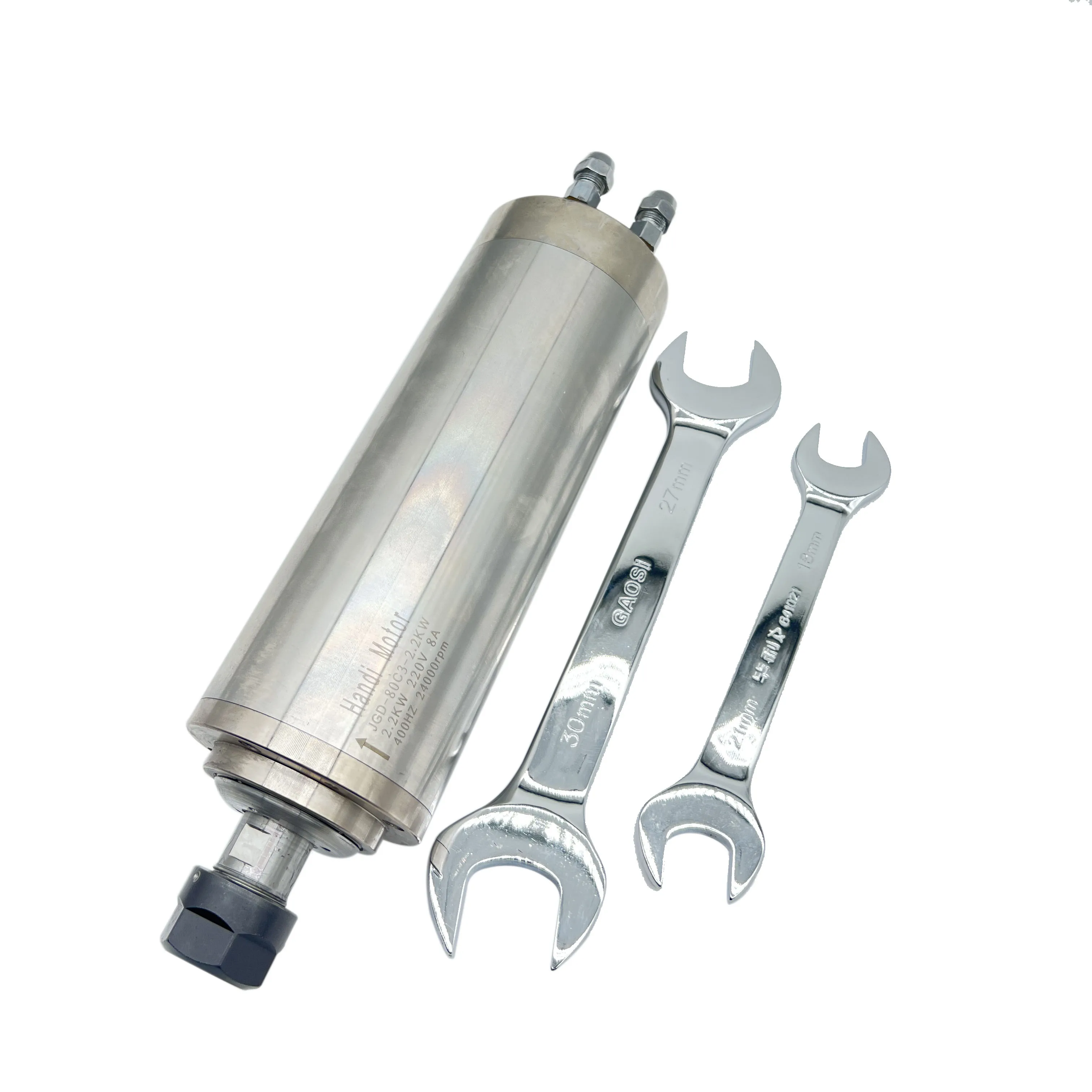 

JGD-80C3-2.2KW 80MM 2.2KW ER20 24000RPM 400HZ Water Cooling Spindle Motor CNC Spindle Motor ER20 Collet for CNC Router Machine