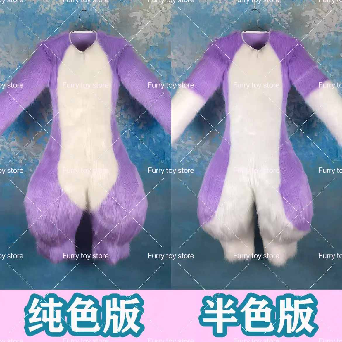 22-kolorowy futrzany kombinezon dla zwierząt Fursuit Wearable Furry Cute Furry Cosplay Costume Furry Suit Full Set Handmade Comic Sho