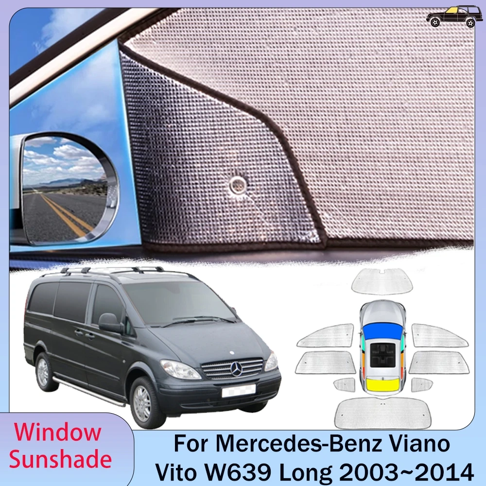 

For Mercedes-Benz Viano Vito W639 Long 2003 2006 2014 Skylight Windshield Sun Shade Protector Parasol Accessories