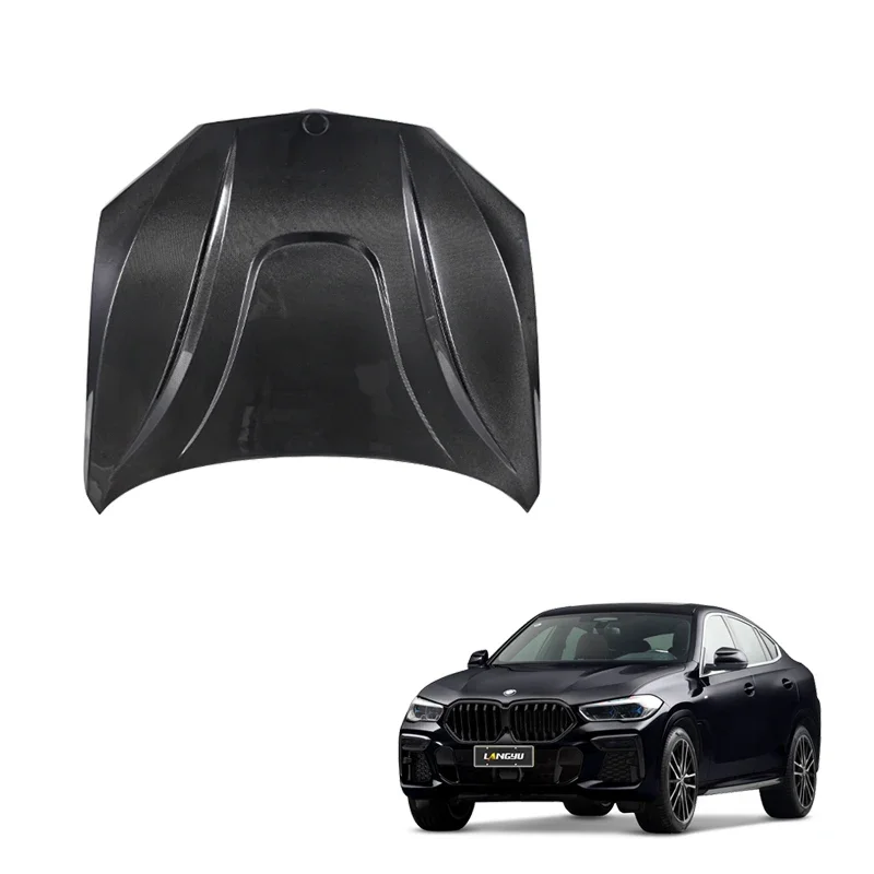 

STLF Auto Accessories Front Bonnet Carbon Fiber Engine Cover For bmws X6/X5 F16/F15 Upgrade H Style Engine Hood 15-19