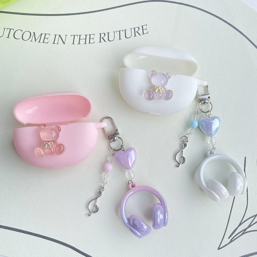 Чехол для JBL Wave Beam 2, силиконовый чехол с милым мультяшным рисунком для JBL Wave 200, чехол для наушников с брелком, fundas