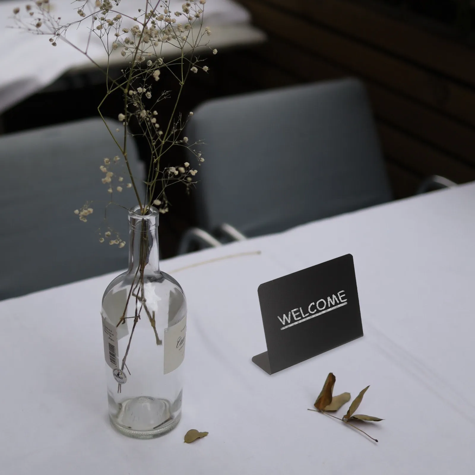 

12Pcs Mini Chalkboard Signs Small Blackboard Tabletop Message Board Erasable Standing Chalkboard Sign for Table Numbers Name