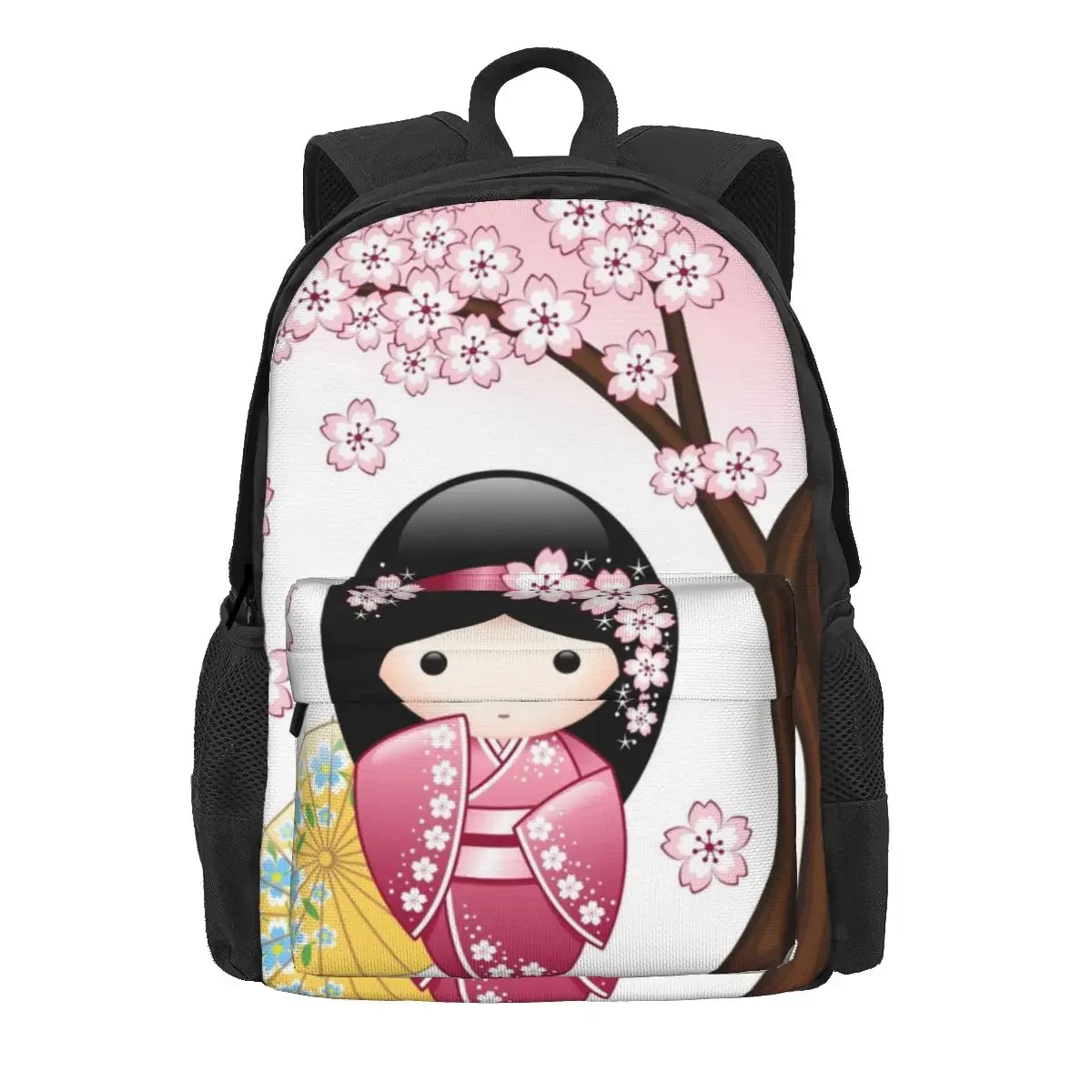 

Japanese Spring Kokeshi Doll Backpacks Boys Girls Bookbag Children School Bags Cartoon Kids Laptop Rucksack Shoulder Bag