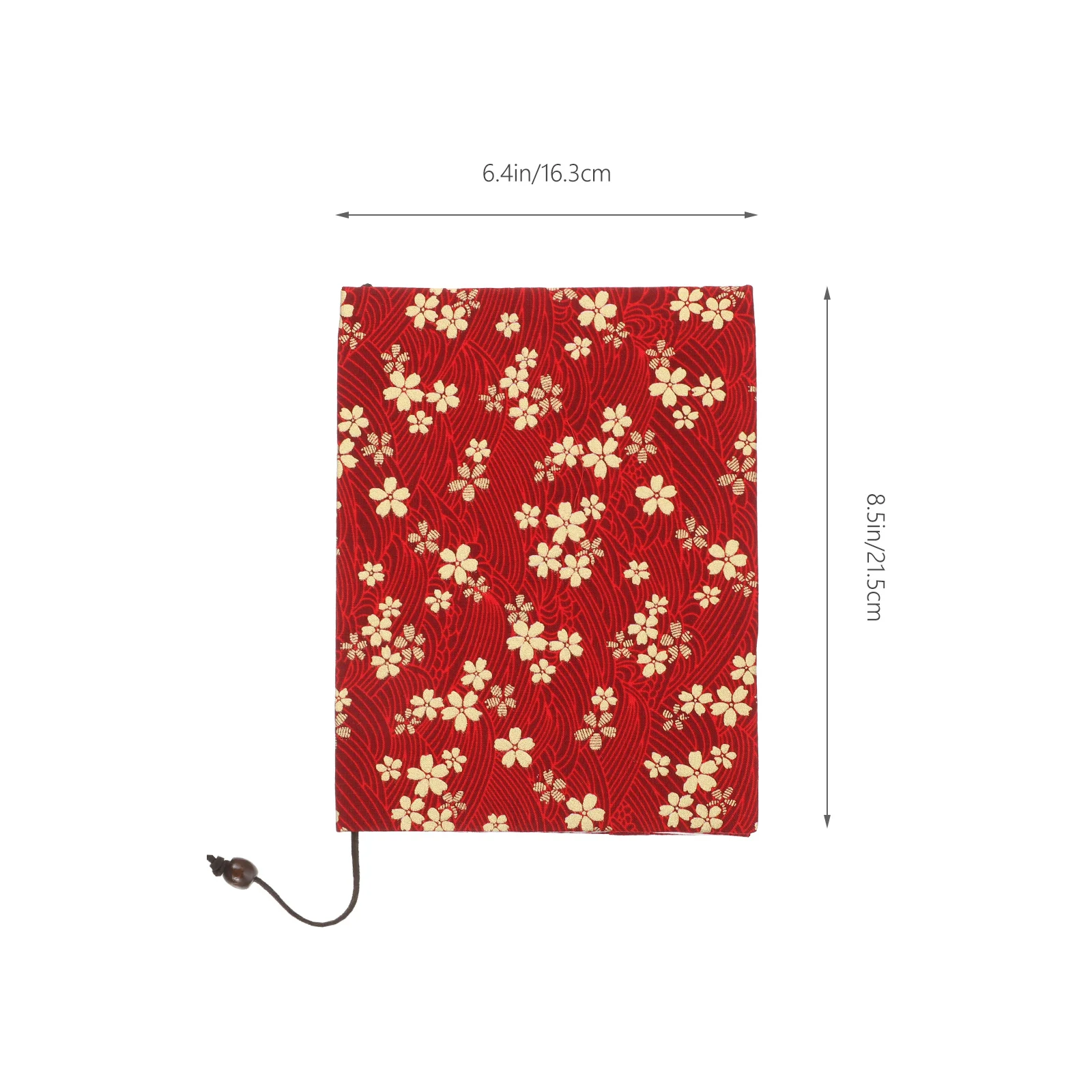 Funda de tela para libro, Protector exquisito para la escuela, flores decorativas, tela protectora de piel con estilo