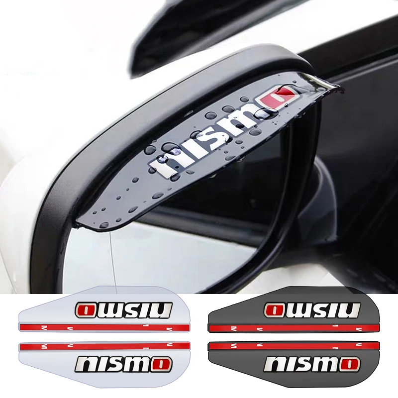 2PCS Transparent Car Rearview Mirror Rain Eyebrow Visor Cover For Nissan Nismo MINI Seat Chevrolet Kia Suzuki Audi Volkswagen