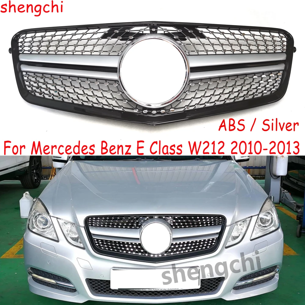 

W212 ABS Diamond Style Front Bumper Grill For Mercedes Benz E Class W212 Pre-facelift E200 E250 E300 E350 E400 grill 2010-2013