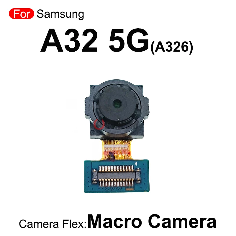 Piezas de Repuesto flexibles para Samsung Galaxy A32 5G A326, cámara frontal Dpeth Macro, módulo de cámara principal trasera ancha, 1 unidad