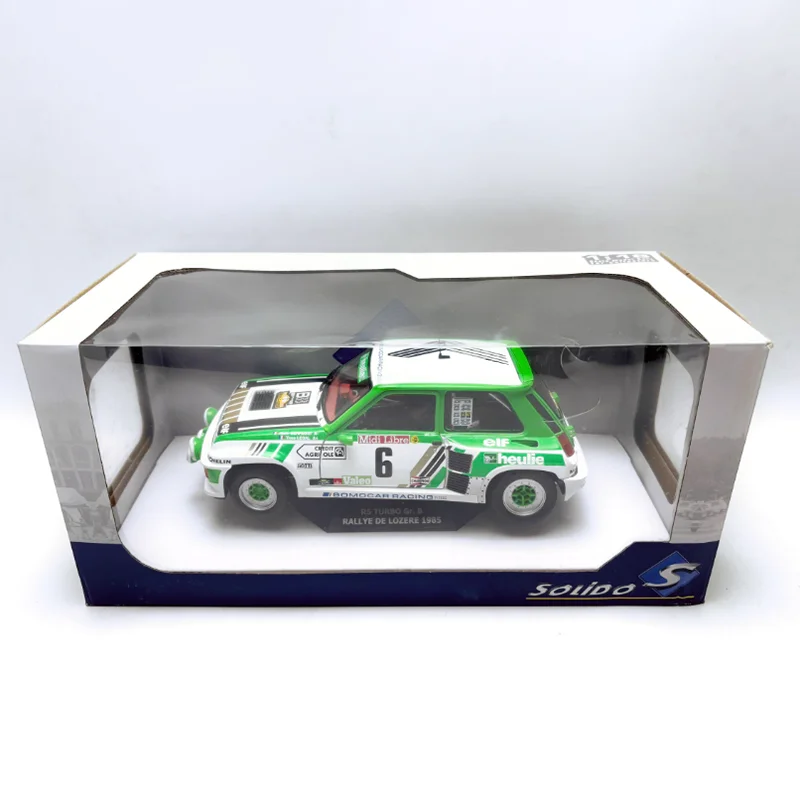 SOLIDO Diecast escala 1:18 R5 TURBO 1985 modelo de coche de simulación de aleación colección clásica para adultos decoración regalo pantalla estática