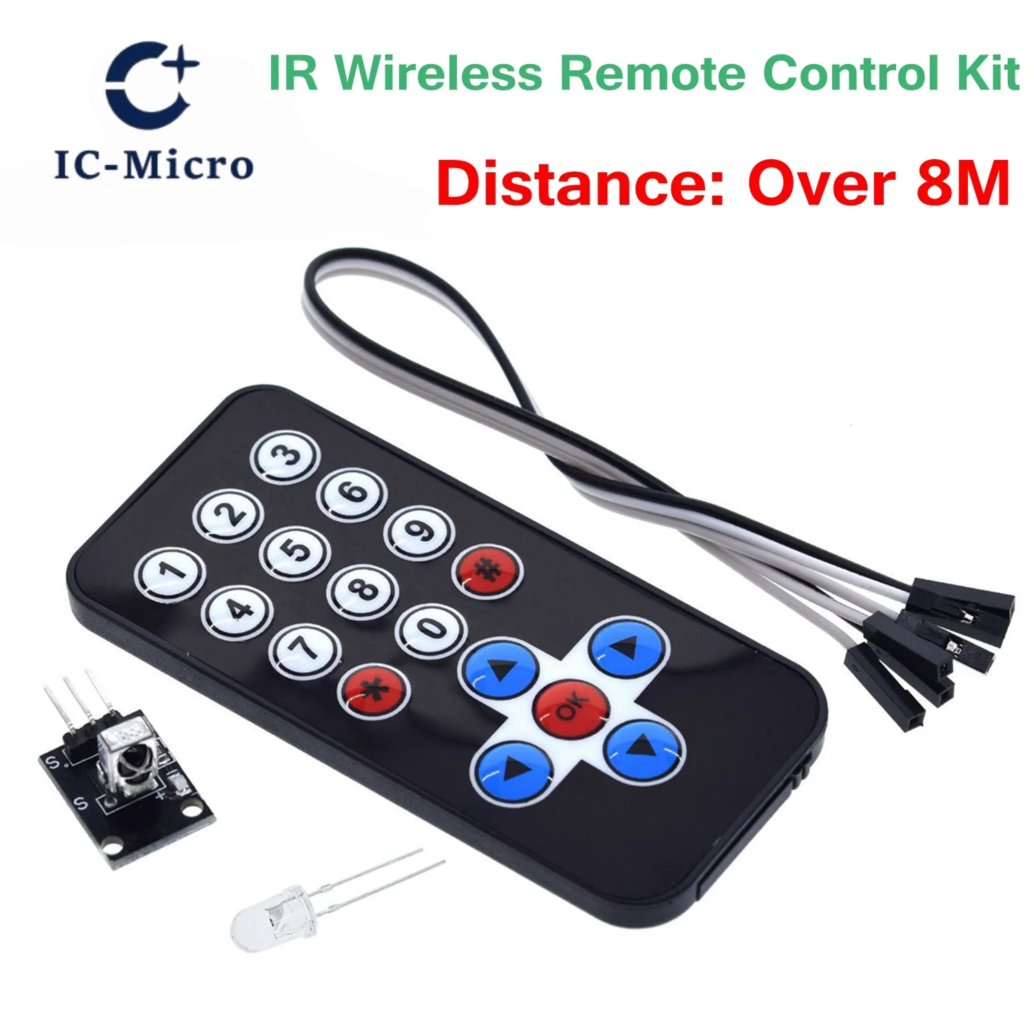 1LOT Infrared IR Wireless Remote Control Module Kits DIY Kit HX1838 For Arduino Raspberry Pi