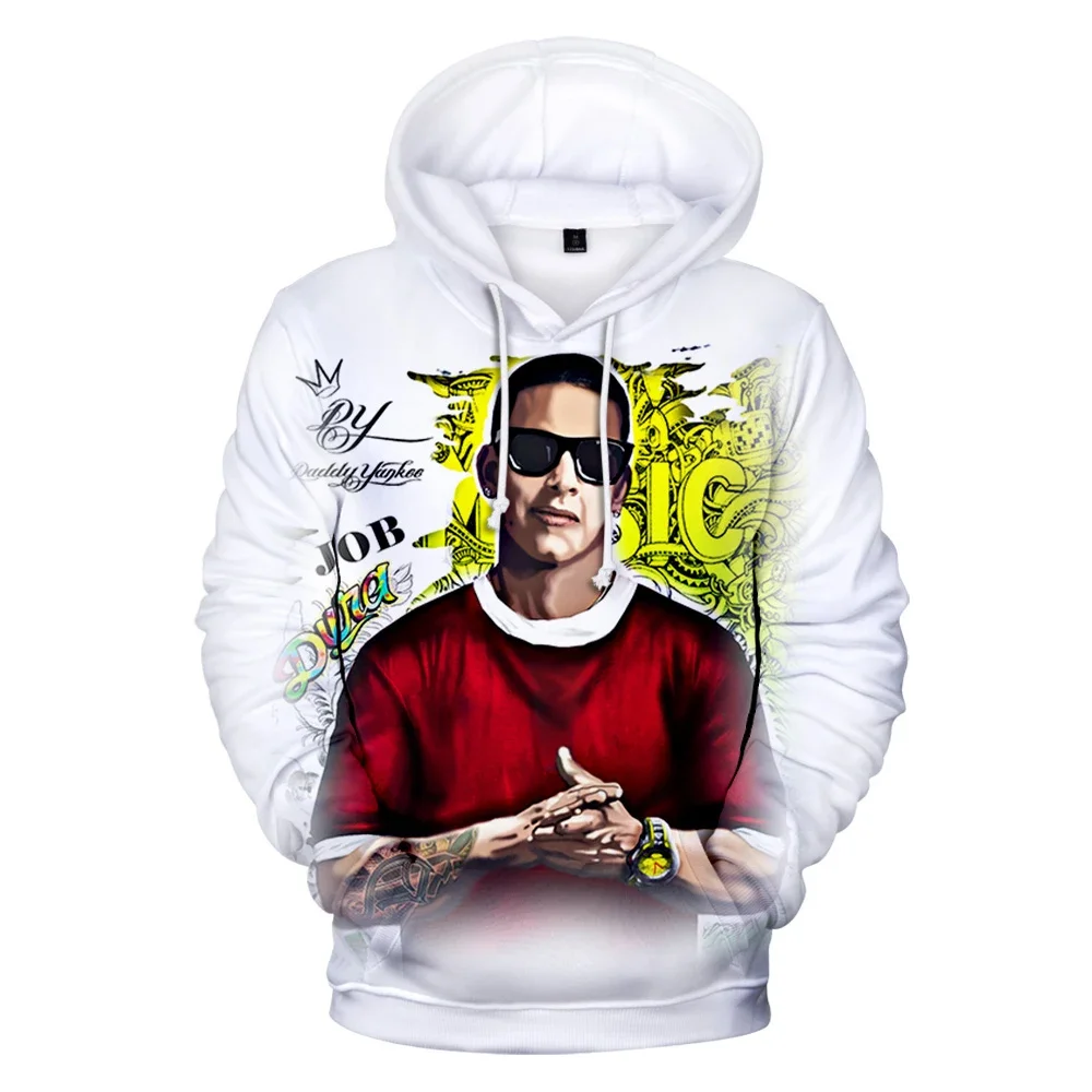 Rapper Daddy Yankee Hoodies Sweatshirt Streetwear Hooded Sweatshirt Pullover Polyester Unisex Plus Size Autumn Hoodies