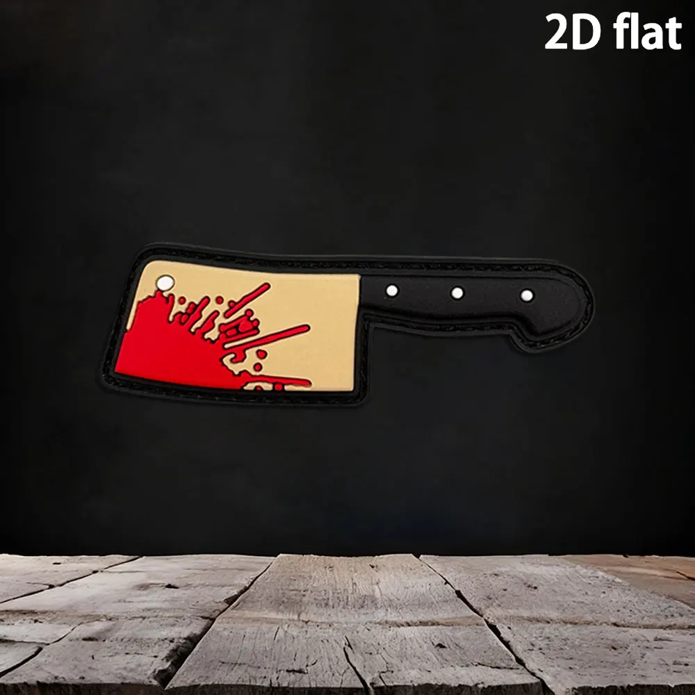 Cool kitchen utensil-shaped 2D flat PVC material, comes with a rough adhesive backing, available in various sizes, 1pc/2pcs/3pcs, personalized DIY decorative stickers for helmets and cycling bags