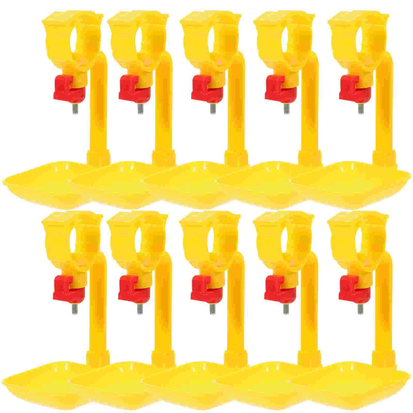 

10 Pcs Chicken Cup Feeder Waterer Dispensers Plastic Nipples Poultry Drinking Cups Automatic Water Supply For Chicken